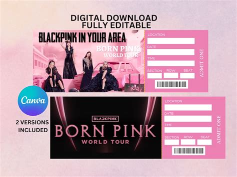 blackpink concert ticket.